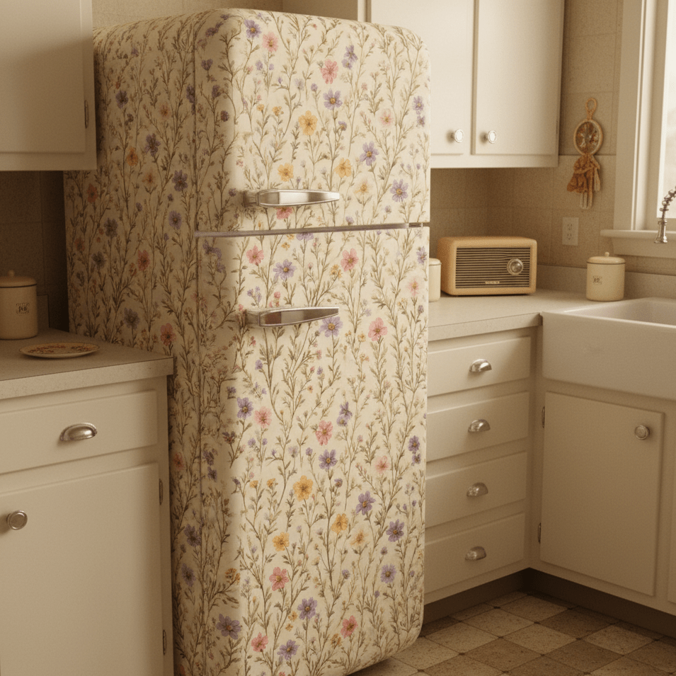 Fresque Florale Adhésive Jardin Pastel Vintage - FlowR