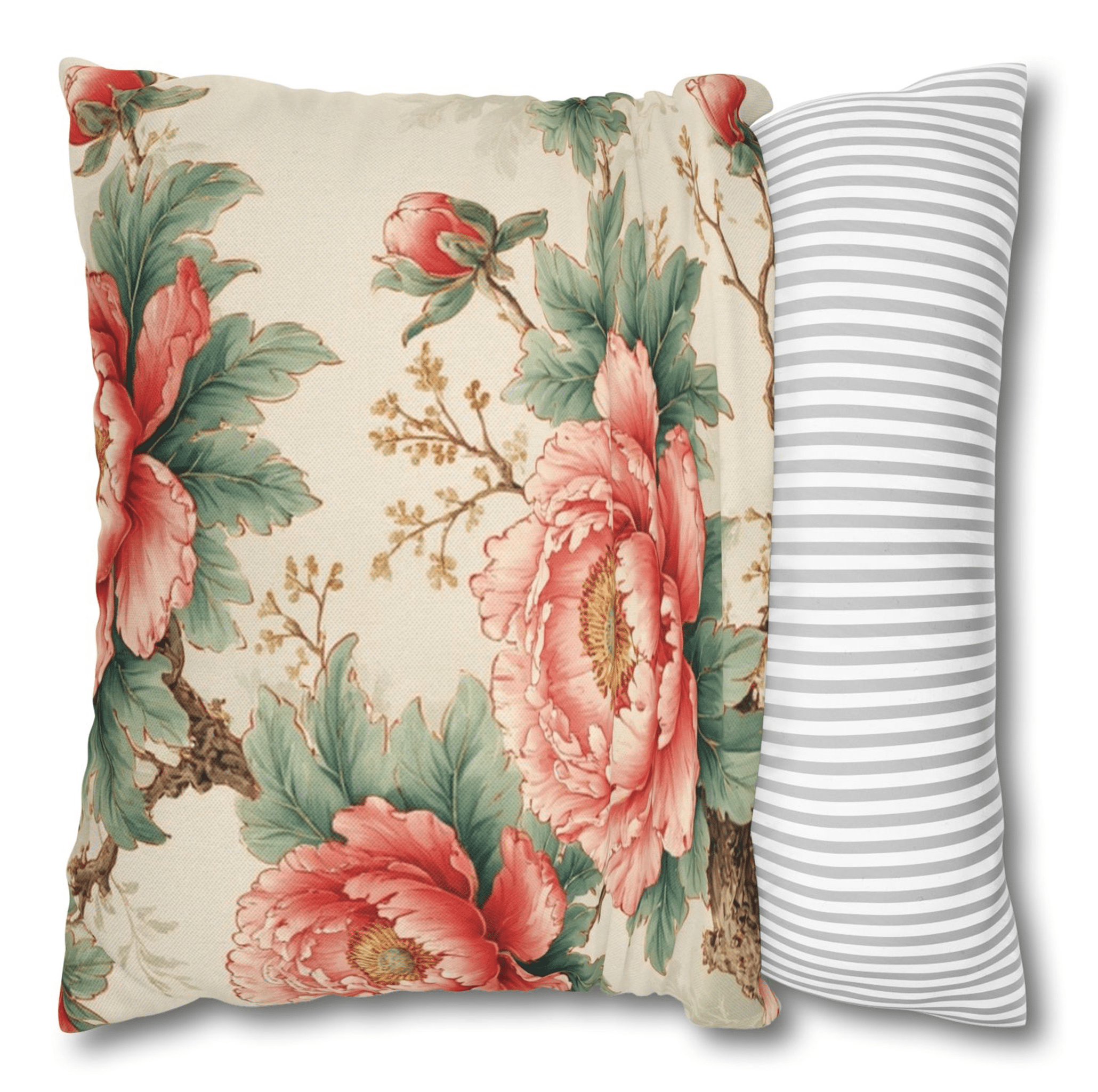 Housse de Coussin Rose – Pivoine cottage - FlowR