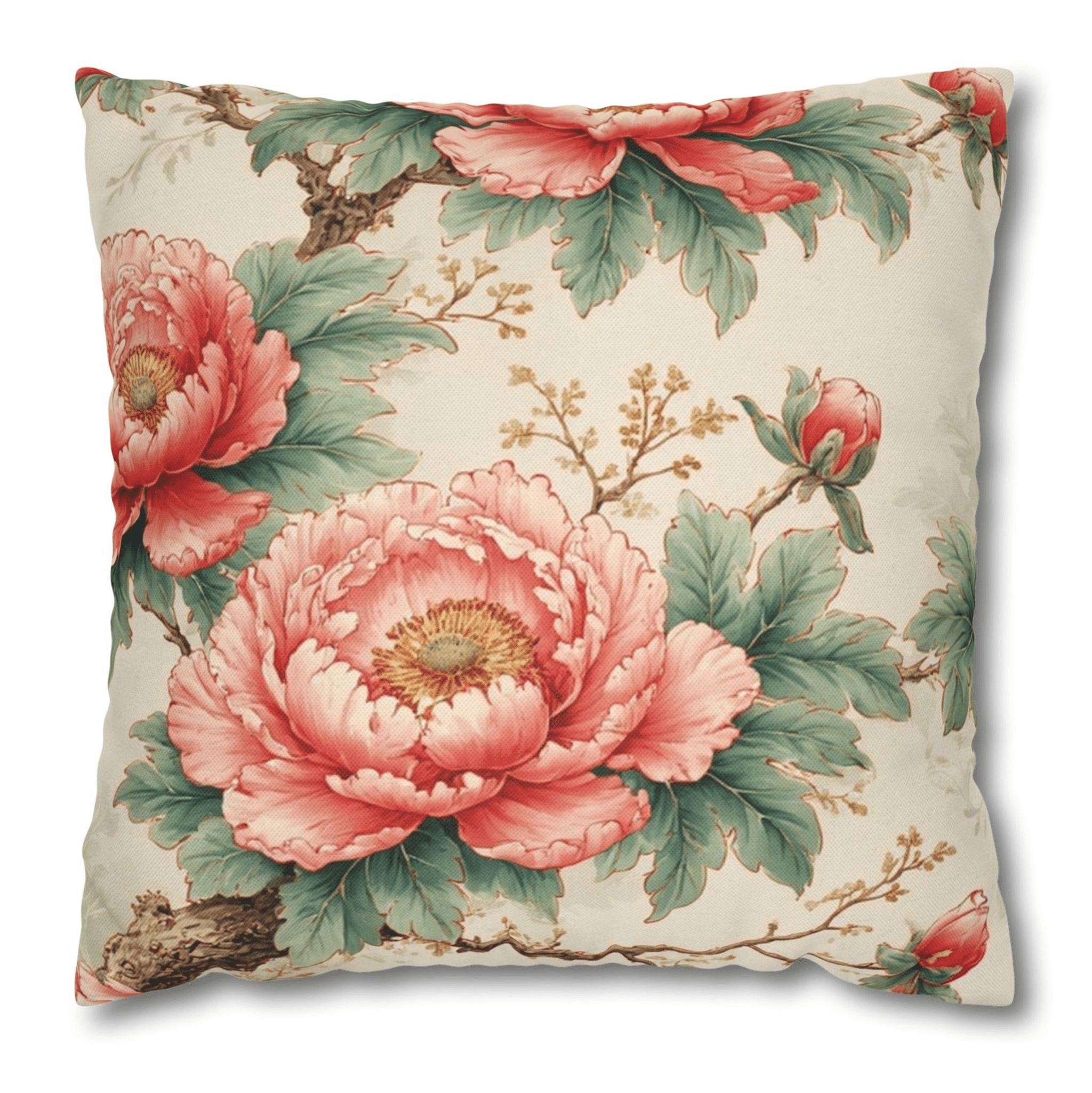Housse de Coussin Rose – Pivoine cottage - FlowR