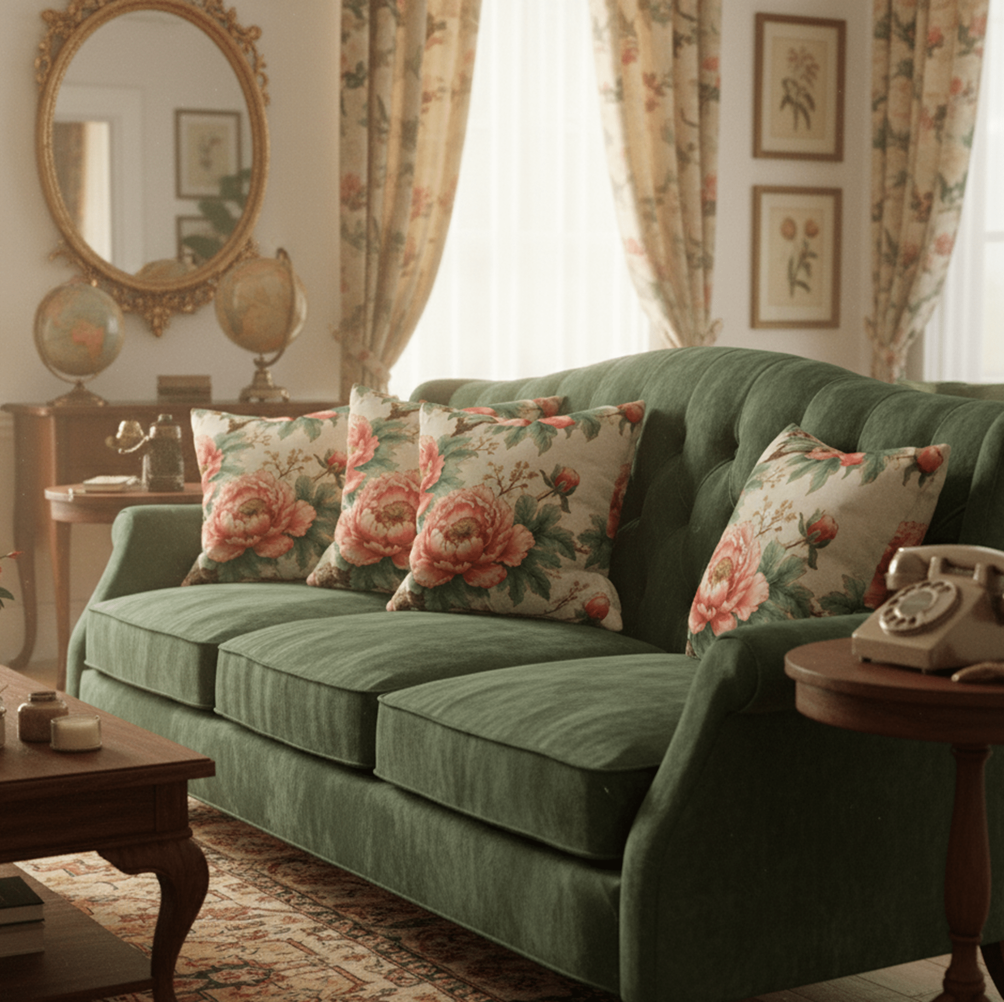 Housse de Coussin Rose – Pivoine cottage - FlowR